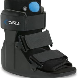 United Ortho USA14115 Short Air Cam Walker Fracture Boot, Medium, Black